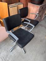 Zwarte kappersstoelen  - set van 2, Ophalen, Gebruikt, Twee, Zwart