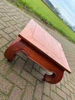 2x Aziatische stijl tafeltjes - Salon tafel, 50 tot 100 cm, Minder dan 50 cm, Aziatische stijl, Teakhout