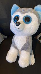 Grote Husky Knuffel met Grote Ogen (43 cm), Ophalen of Verzenden, Zo goed als nieuw, Hond