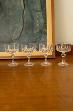 Set van 4 vintage glazen coupes, Verzamelen, Glas en Borrelglaasjes, -, -, Overige typen, Ophalen of Verzenden