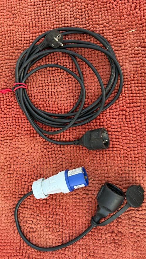 Campingkabels met stevige CEE-stekkers-verschillende lengtes, Caravans en Kamperen, Kampeeraccessoires, Gebruikt, Ophalen of Verzenden