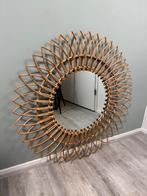 Grote xxl rotan zonnespiegel, wandspiegel, Huis en Inrichting, Woonaccessoires | Spiegels, Ophalen of Verzenden