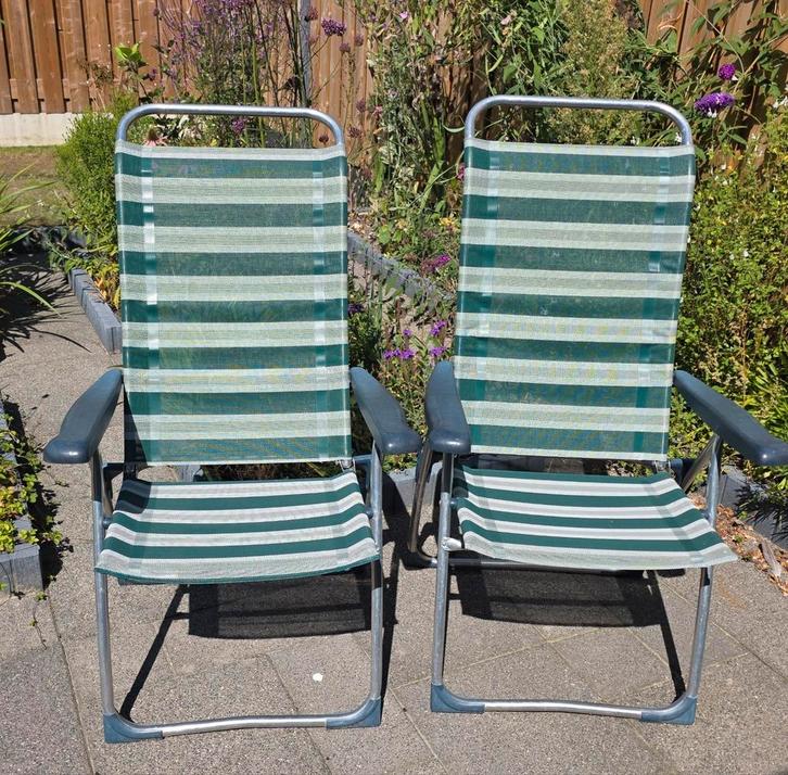 2 fijne 5-standen stoelen, Caravans en Kamperen, Kampeermeubelen, Gebruikt, Ophalen