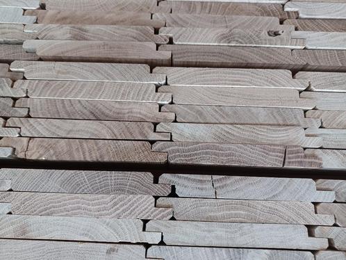 Eiken planken geschaafd met visbek /shiplap KD tot 8%, Doe-het-zelf en Verbouw, Hout en Planken, Nieuw, Plank, Eiken, Minder dan 25 mm