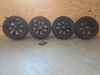 Complete set zwarte Citroen C4 velgen met banden, Gebruikt, Banden en Velgen, 17 inch, All Season