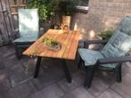 Tuin salontafel massief Teak, Ophalen, Zo goed als nieuw, Rechthoekig, Teakhout