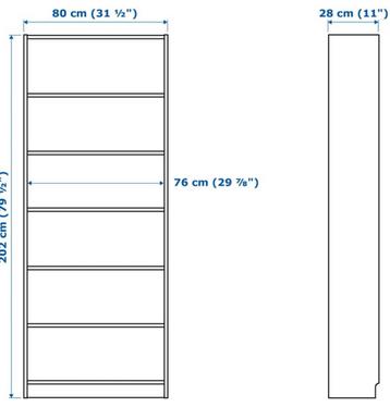 2x billy kast ikea + extra planken - afbeelding 2