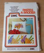 Kussen met Mand Bloemen Pakket - DMC (aan begonnen), Hobby en Vrije tijd, Borduren en Borduurmachines, Patroon, Gebruikt, Ophalen of Verzenden
