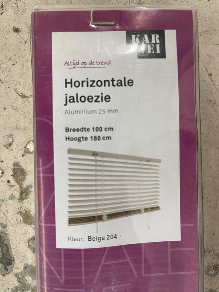 Beige Horizontale Jaloezie - 100x180cm, Huis en Inrichting, Stoffering | Gordijnen en Lamellen, Nieuw, 150 tot 200 cm, 50 tot 100 cm