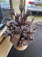Grote vaas met kunst/ zijden bloemen, Ophalen, Gebruikt, Binnen