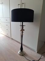 Halfhoge staande lamp zwart chroom glans fluwelen kap, Huis en Inrichting, Lampen | Vloerlampen, Ophalen of Verzenden, Zo goed als nieuw