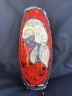 Vintage kleurrijke San Marino vaas, meisje met staart., Antiek en Kunst, Antiek | Vazen, Ophalen of Verzenden