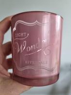 Riverdale accessoires roze en doorzichtig glas, Huis en Inrichting, Woonaccessoires | Kandelaars en Kaarsen, Minder dan 25 cm