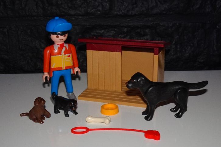 08 - Honden familie met hondenhok 5125, Kinderen en Baby's, Speelgoed | Playmobil, Gebruikt, Ophalen of Verzenden