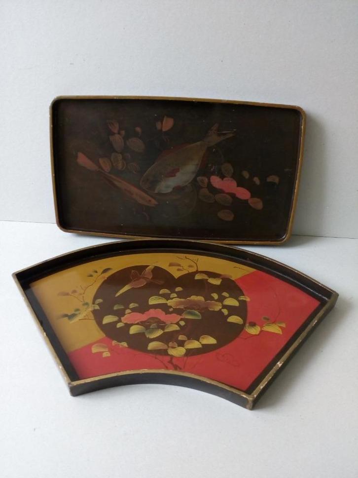 Oude Chinese dienbladen.Lakwerk.Brocante.Pr.p/st.vanaf, Antiek en Kunst, Curiosa en Brocante, Ophalen of Verzenden