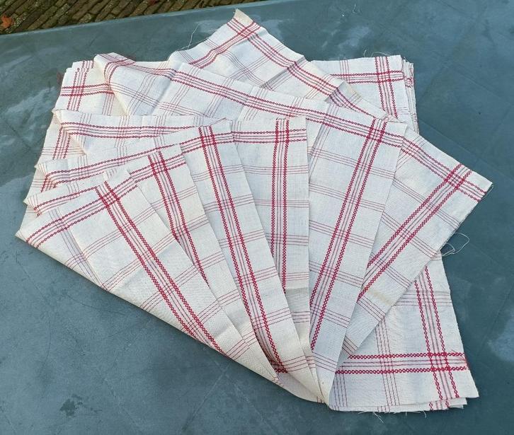 NIEUWE vintage linnen (vlas) keukendoeken 68 x 76cm (AT2), Huis en Inrichting, Keuken | Textiel, Nieuw, Theedoek of Handdoek, Ophalen of Verzenden