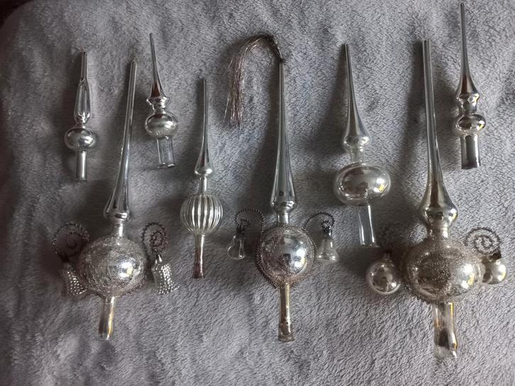 Antieke rond 1920 /1950 glazen kerstpieken v.a 13 cm, Diversen, Kerst, Ophalen of Verzenden