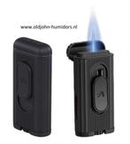 XIKAR SIGAARAANSTEKER  HEDRON FLAT JETFLAME - BLACK    sas50, Verzenden, Nieuw, Aansteker