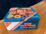 Groot koekblik New Tea Time inhoud 1,2kg 23,5x22x10cm hoog, Verzamelen, Ophalen of Verzenden, Zo goed als nieuw, Koek(jes), Overige merken