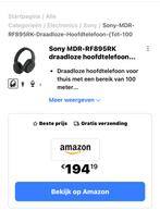 Sony MDRRF895RK.EU8, Audio, Tv en Foto, Koptelefoons, Zo goed als nieuw, Sony, Draadloos, Op oor (supra aural)