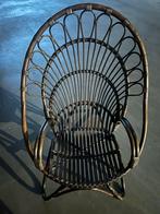 Vintage rotan Manou Pauwstoel fauteuil bamboe Franco Albini, Ophalen of Verzenden, Zo goed als nieuw