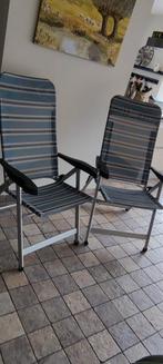 4 crespo camping stoelen met bijpassende voetsteunen., Caravans en Kamperen, Ophalen, Gebruikt, Campingstoel