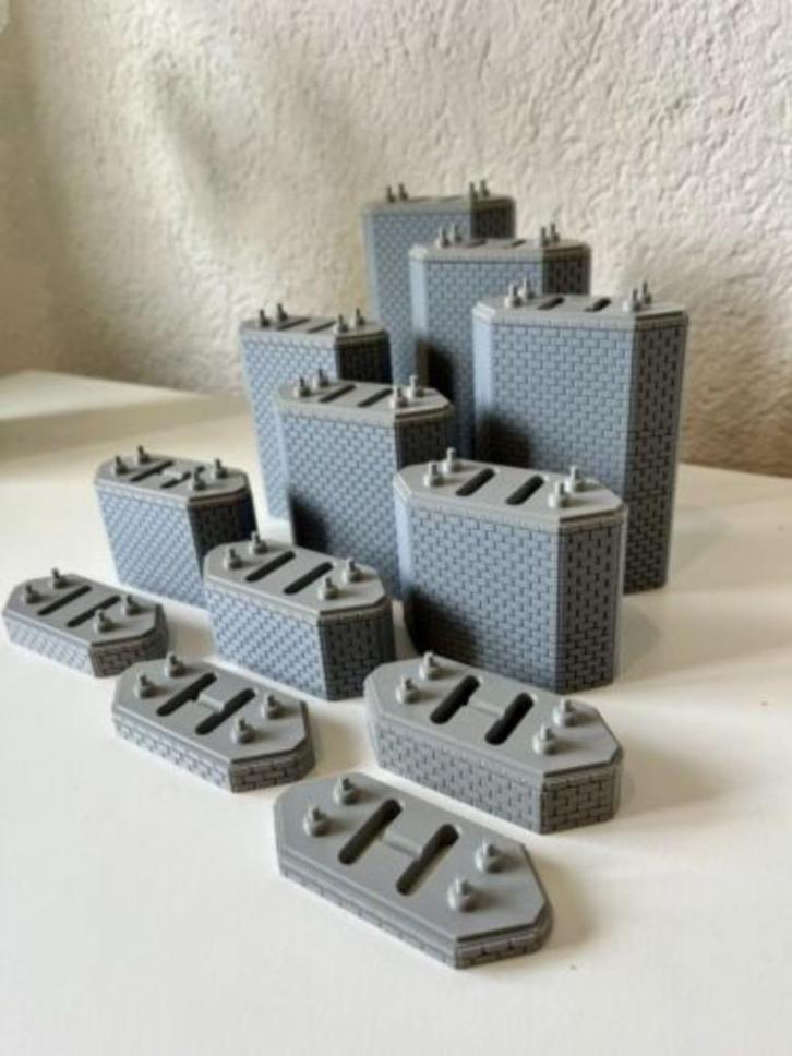 77 nabouwpijlers Märklin 7064 / 7065 diverse hoogtes nieuw, Hobby en Vrije tijd, Modeltreinen | H0, Nieuw, Brug, Tunnel of Gebouw