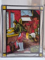 Glas in lood raamdecoratie 'De Bakker', Antiek en Kunst, Antiek | Wandborden en Tegels, Verzenden