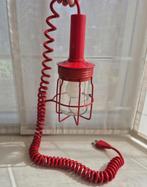 Vintage 80's rode looplamp, Huis en Inrichting, Lampen | Hanglampen, Gebruikt, Ophalen of Verzenden, Glas, Minder dan 50 cm