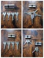 5x cilindersloten 2 SKG en 3 SKG inclusief sleutels, Doe-het-zelf en Verbouw, Ophalen of Verzenden, Gebruikt, Rvs, Slot