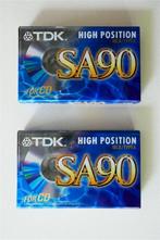 TDK SA 90 audio cassettes, Cd's en Dvd's, Cassettebandjes, 2 t/m 25 bandjes, Met bewaardoos, rek of koffer, Ophalen of Verzenden