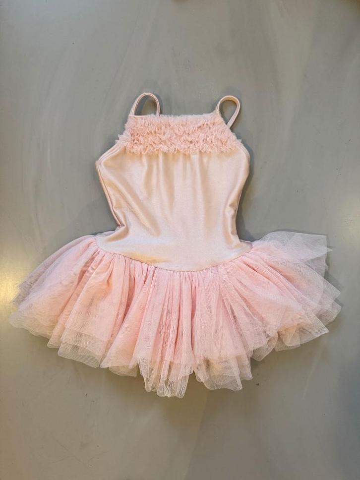 Roze Balletpakje met Tutu - Bloch - maat 4-6, Kinderen en Baby's, Kinderkleding | Maat 98, Zo goed als nieuw, Meisje, Jurk of Rok