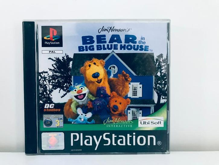 PS1 - Bear in the Big Blue House (Compleet), Spelcomputers en Games, Games | Sony PlayStation 1, Zo goed als nieuw, Avontuur en Actie