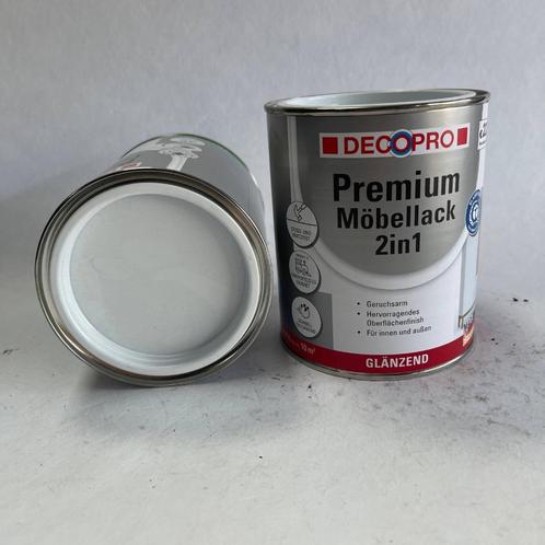 DecoPro Premium Meubellak Lak Verf Wit 750ml, Doe-het-zelf en Verbouw, Verf, Beits en Lak, Nieuw, Verf, Minder dan 5 liter, Wit