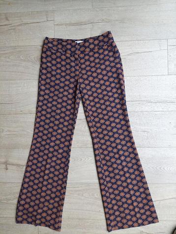 NIEUWE Broek wijde pijp lang103 cm H&M XS bruin+zwart katoen beschikbaar voor biedingen