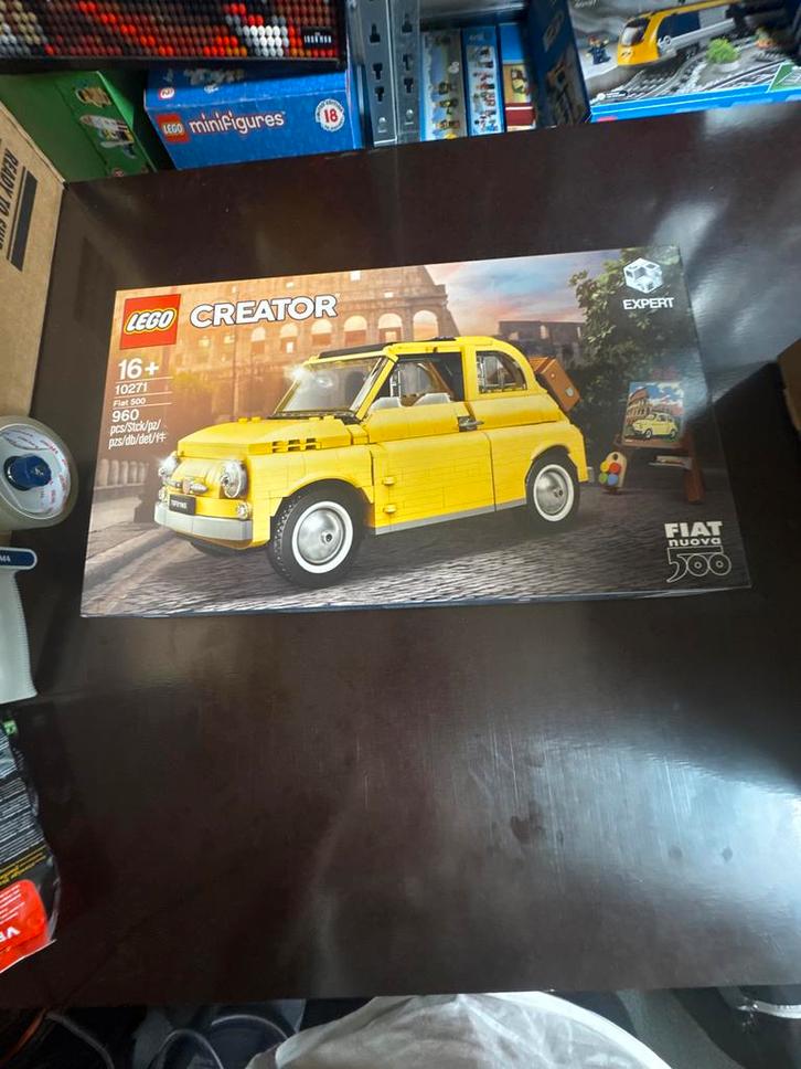 LEGO 10271 Fiat 500 Geel - Nieuw in Doos, Hobby en Vrije tijd, Modelauto's | 1:24, Nieuw, Auto, Overige merken, Ophalen of Verzenden