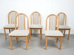 Set van 5 Vintage Teak Eetkamerstoelen – Scandinavisch, Ophalen, Hout, Bruin, Onbekend