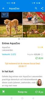 2 entree tickets voor Aquazoo, Twee personen, Ticket of Toegangskaart