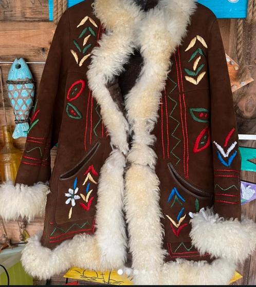Afghaanse jas, Kleding | Dames, Jassen | Winter, Nieuw, Maat 42/44 (L), Bruin, Ophalen of Verzenden