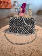 Zilveren tas glaskralen, Ophalen of Verzenden, Nieuw, Overige kleuren, Avondtasje
