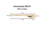 Vensterbank - Eiken overzet | Recht | Div. afm. OP VOORRAAD!, Verzenden, Nieuw, Eiken, Vensterbanken