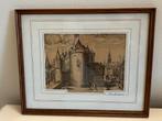 D’oude S. Anthonis Poorte Amsterdam ingelijst, Antiek en Kunst, Kunst | Etsen en Gravures, Ophalen