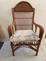 brocante rotan rieten stoel vintage boho stijl Indonesië, Antiek en Kunst, Antiek | Meubels | Stoelen en Banken, Ophalen of Verzenden