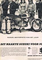 Suzuki Motorfiets - Advertentie uit Tijdschrift 1967, Ophalen of Verzenden, Gebruikt
