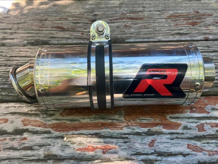 Dominator uitlaatdemper chroom, Motoren, Onderdelen | Merk-onafhankelijk, Gebruikt, Ophalen of Verzenden