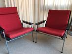 Twee Lotus fauteuils van Rob Parry, Huis en Inrichting, Ophalen, Metaal, 75 tot 100 cm, Jaren 50/60