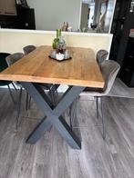 Bartafel met 4 barkrukken, Huis en Inrichting, Tafels | Eettafels, Ophalen, 100 tot 150 cm, 50 tot 100 cm, Zo goed als nieuw