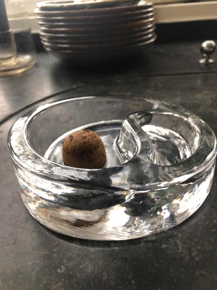 Glazen schaal voor Zeeuwse kneukels, Antiek en Kunst, Antiek | Glas en Kristal, Ophalen of Verzenden