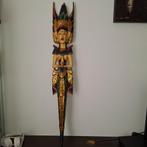 Thaise wand versiering gekleurd 1,20 cm houtsnijwerk, Ophalen of Verzenden, Zo goed als nieuw