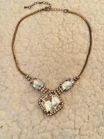Goudkleur ketting met stenen, Overige materialen, Gebruikt, Ophalen of Verzenden, Met edelsteen